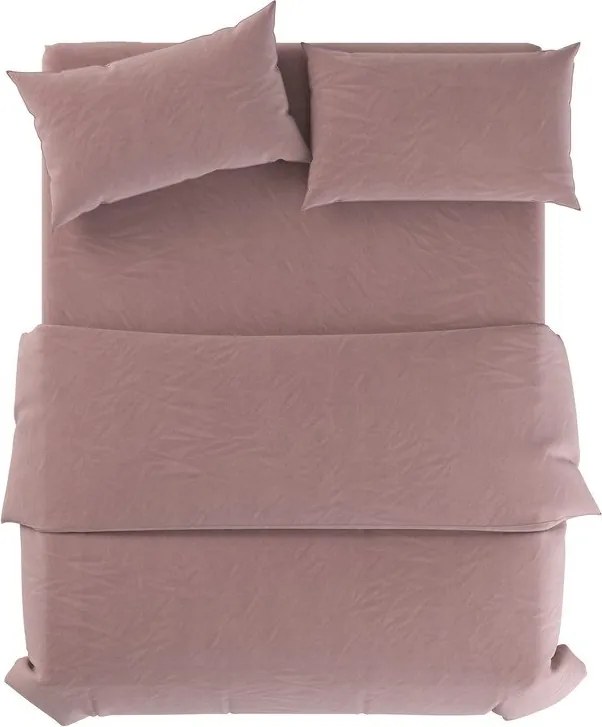 Staroružové ľanové obliečky na dvojlôžko 200x200 cm Blush – Native Natural