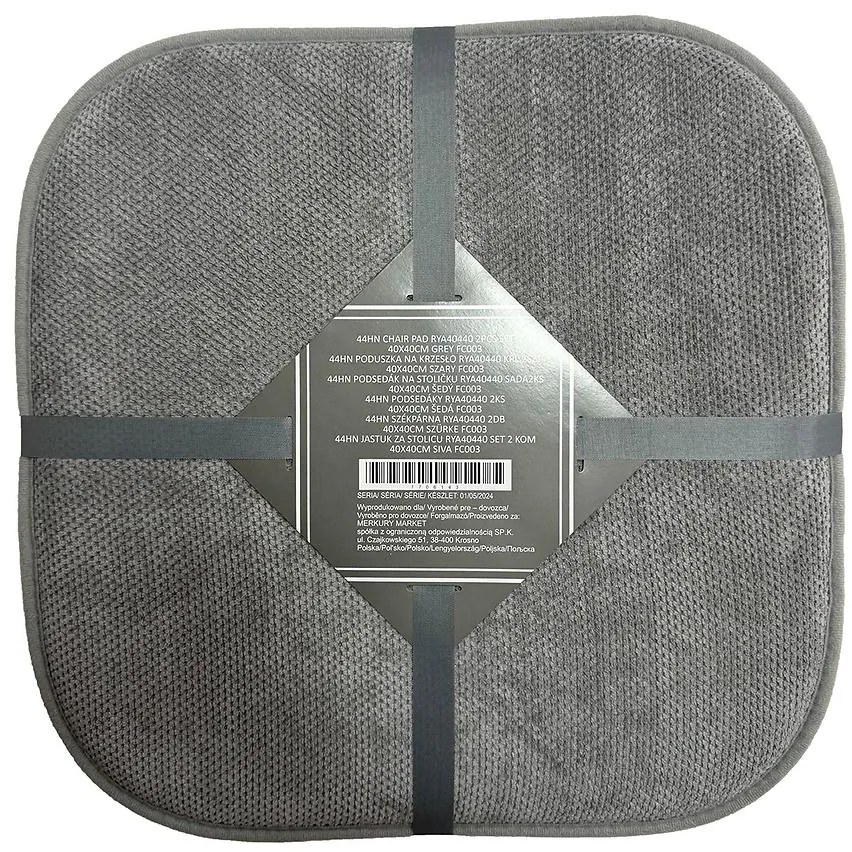 Komplet podsedákov RYA40440  40x40 cm (2 ks.) šedá
