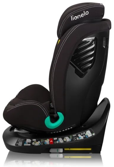 Lionelo – otočná autosedačka so základňou BASTIAAN ONE i-Size 40-150 cm Black Carbon