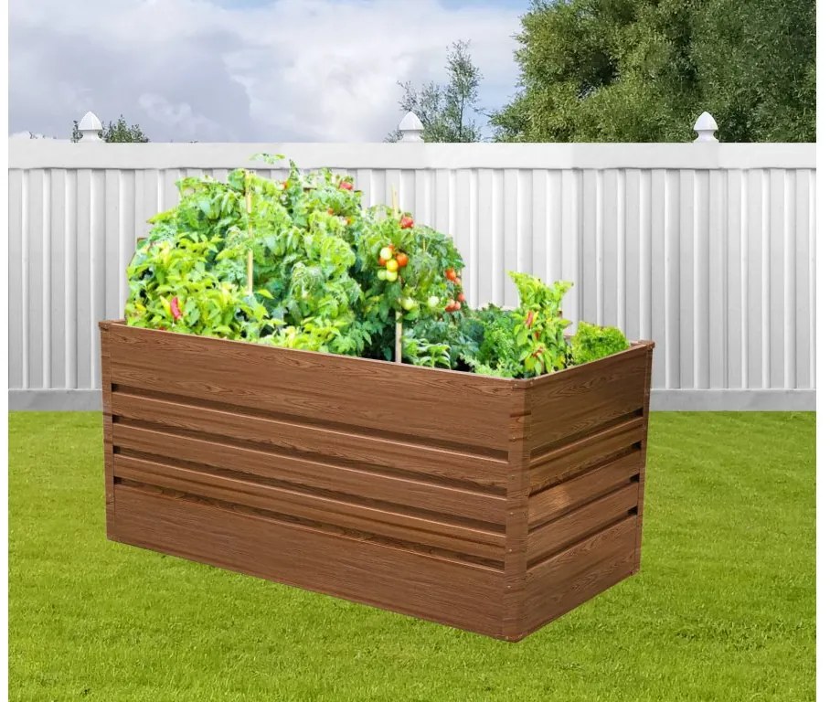 Vyvýšený záhradný záhon BestBerg VZ-1100D / 1100 l / 180 x 90 x 70 cm / červené drevo