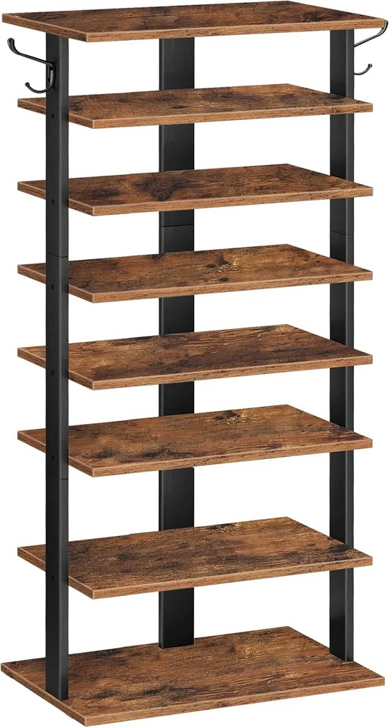 Botník Vasagle Kloudy 50 cm čierny/hnedý
