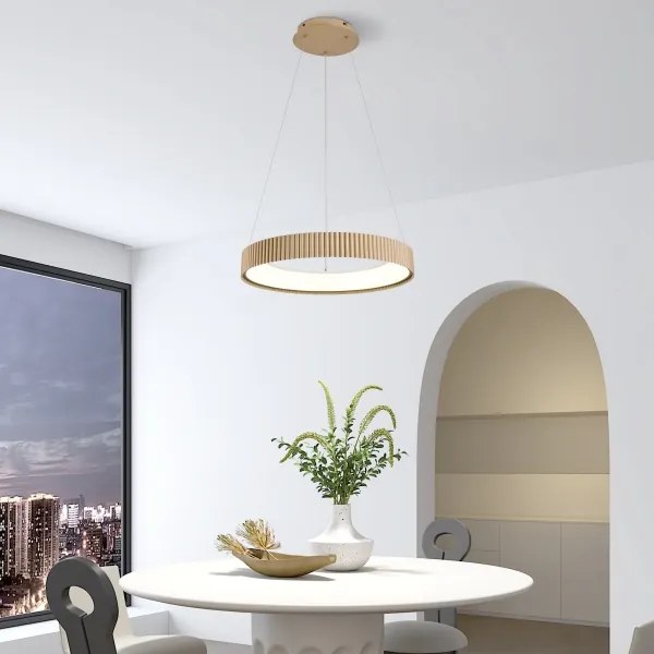 Brilagi - stmievateľný LED závesný luster FALCON MODERN LED/30W/230V 40 cm béžová s diaľkovým ovládačom