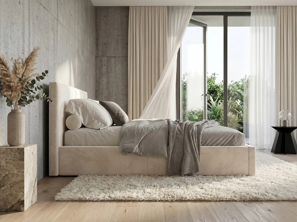 Čalúnená posteľ s úložným priestorom HILTON 120x200 - kašmírová
