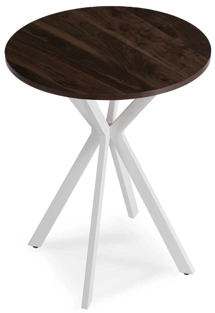 Jedálenský stôl Loren 60 (orech + biela) (pre 4 osoby). Akcia -23%. Vlastná spoľahlivá doprava až k Vám domov. 1129248