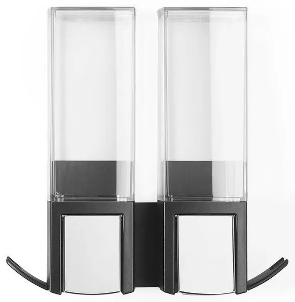 Dávkovač mydla Compactor Edge, 2 x 500 ml, čierna