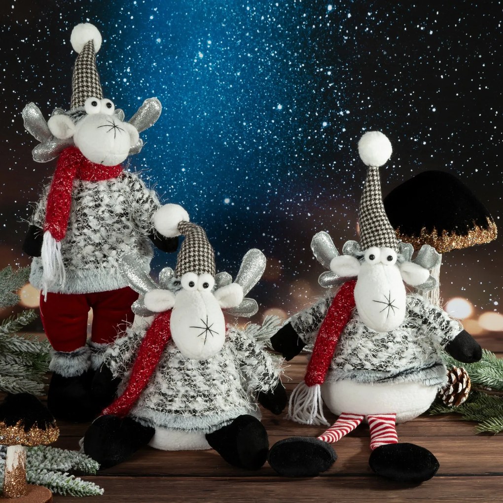 VIANOČNÁ FIGÚRKA REINDEER 60 CM VIACFAREBNÁ