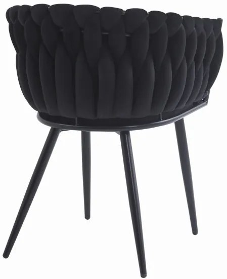 Jedálenská stolička ORION zamatová čierna