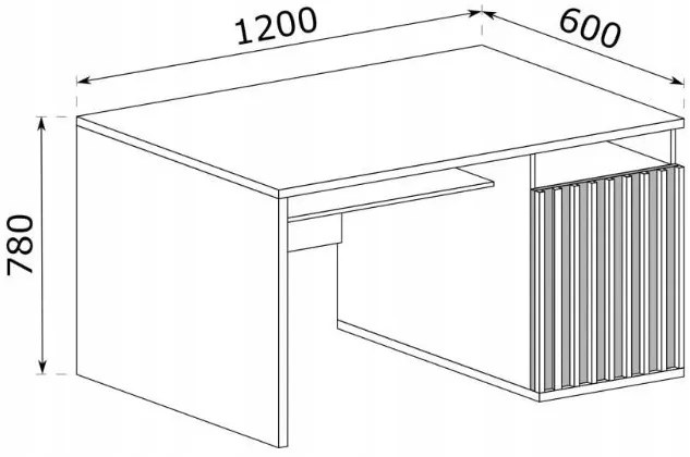 Psací stůl Moderno 120 cm dub artisan
