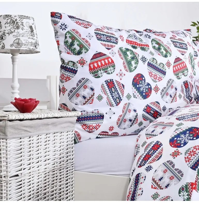 Vianočné obliečky bavlnené Cold EMI, Predĺžený set jednolôžko obsahuje 1x 140x220 + 1x 70x90