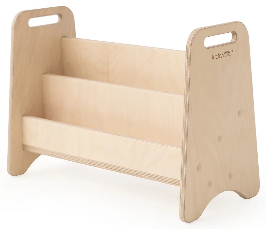 Prenosná Montessori knižnica, prírodná - 52 x 24 cm