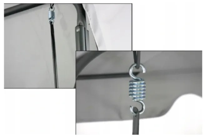 Záhradná hojdačka DOLLI 170 cm sivá