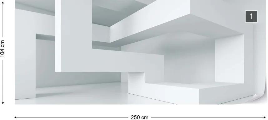 Fototapeta GLIX - 3D Structure 2 + lepidlo ZADARMO Vliesová tapeta  - 250x104 cm