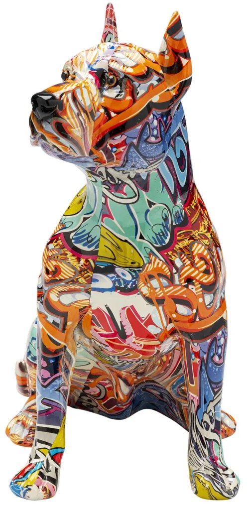 Graffiti Dog dekorácia viacfarebná 41 cm
