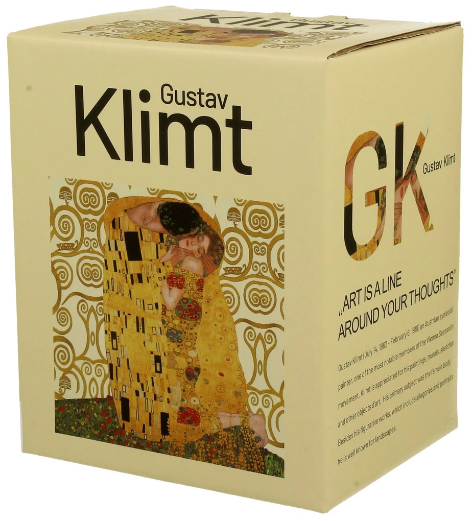 Porcelánový hrnček Klimt The Kiss Ecru 650 ml