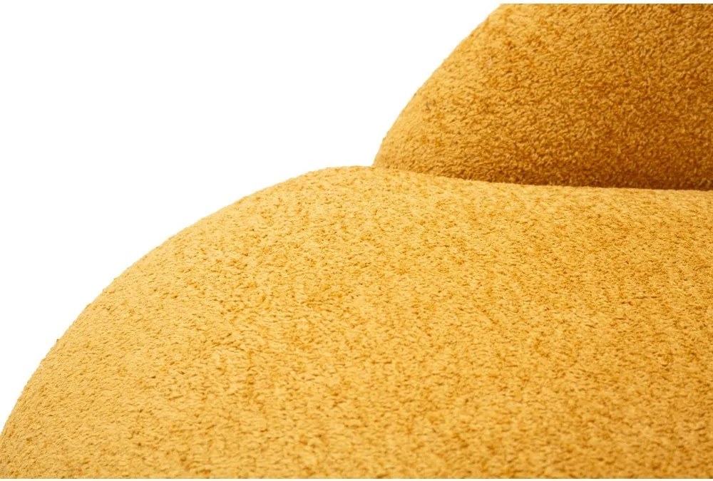 Kreslo z textílie buklé v horčicovej farbe Ginerva – Mauro Ferretti