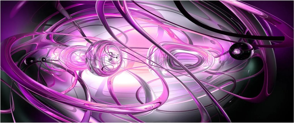 Obraz krásnej fialovej abstrakcie (120x50 cm)