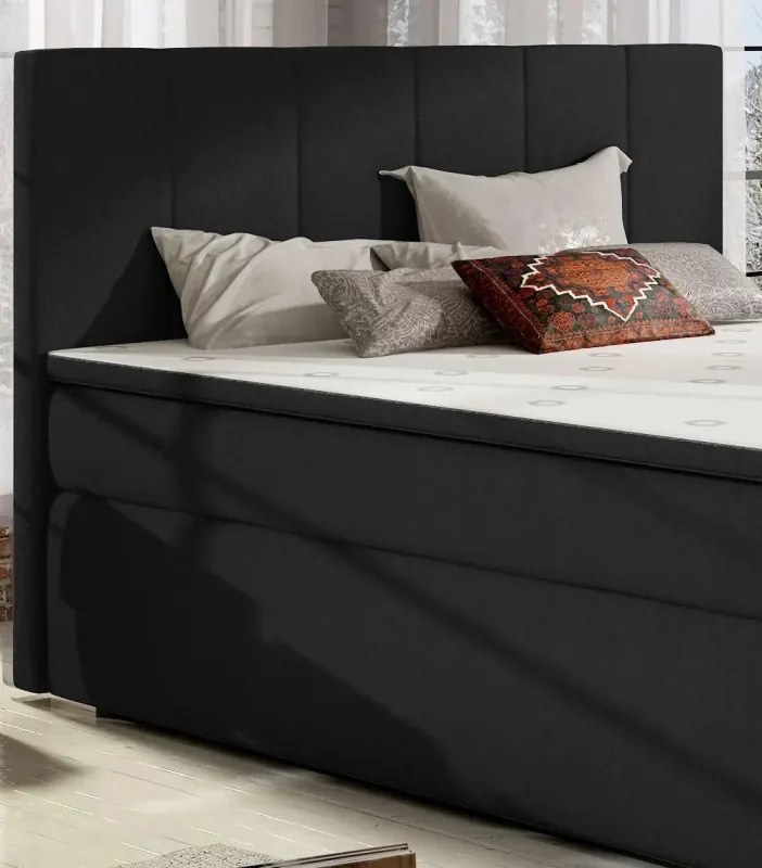 Posteľ Boxspring Boleria 200x180, šedá (látka bb 03)