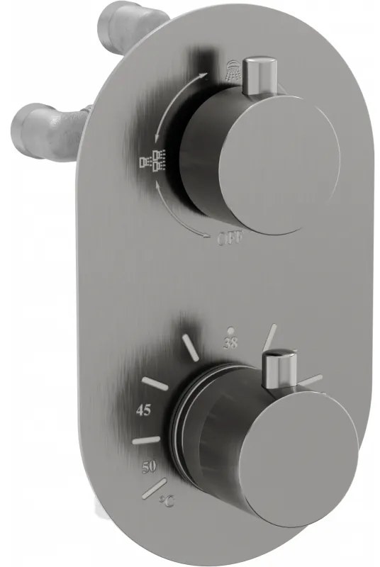 Mexen KAI - 3-VÝSTUPOVÁ PODOMIETKOVÁ SPRCHOVÁ BATÉRIA, grafitová, 77602-66