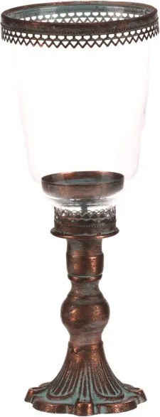 Kovový svietnik 31 cm medený FUP575-M