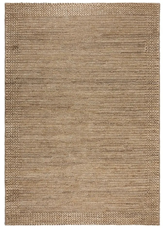 Ručne tkaný kenafový koberec v prírodnej farbe 120x170 cm Drew Border – Flair Rugs