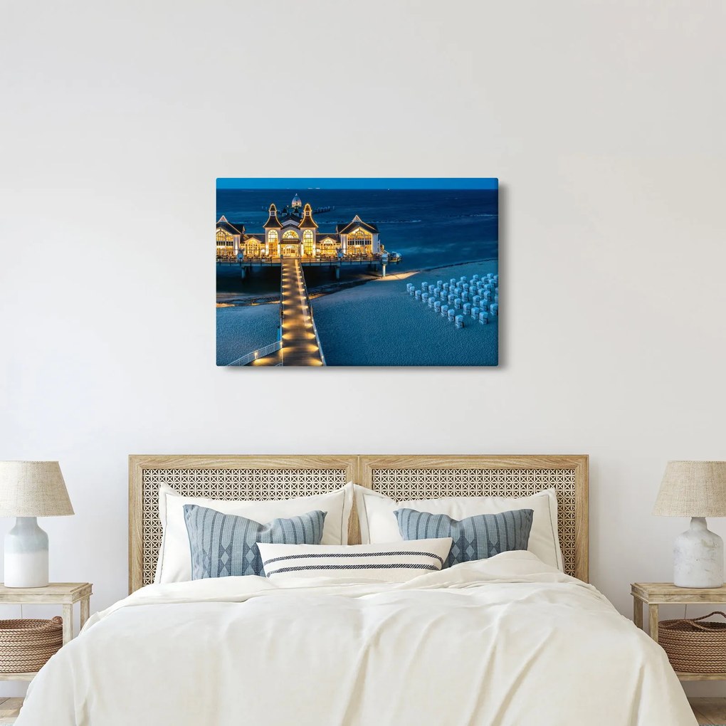 Obraz - hotel na pláži (90x60 cm)
