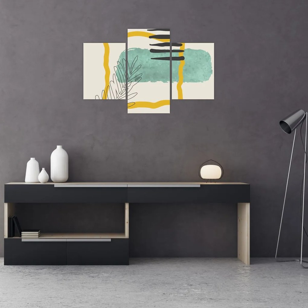Obraz - Abstraktné listy N⁰2 (90x60 cm)