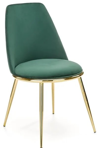 JEDÁLENSKÁ STOLIČKA KALEY TMAVO ZELENÁ BLUVEL 78 + ZLATÁ