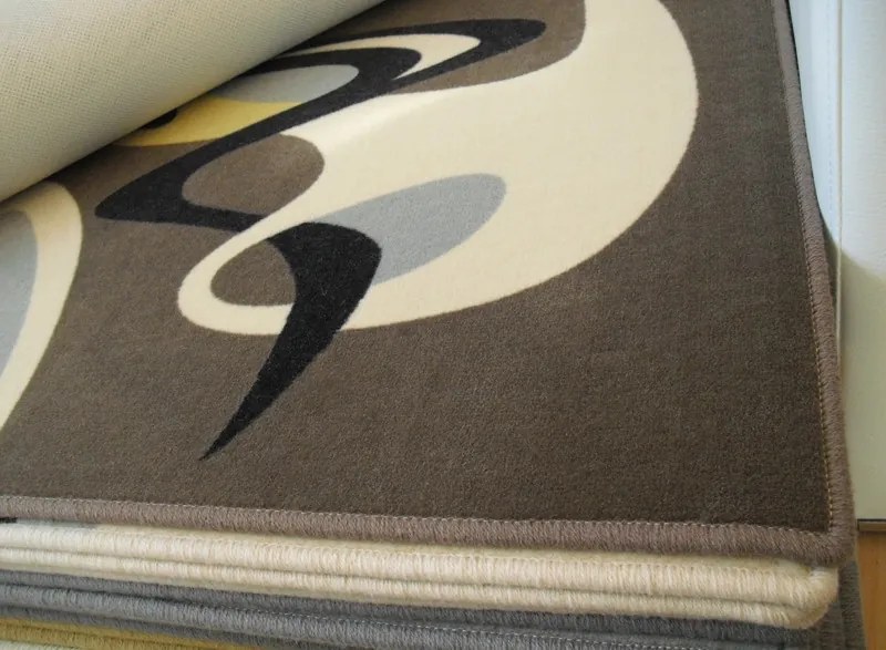 GDmats, Dizajnový kusový koberec Art nouveau, 130x170, hnedá, obývacia izba