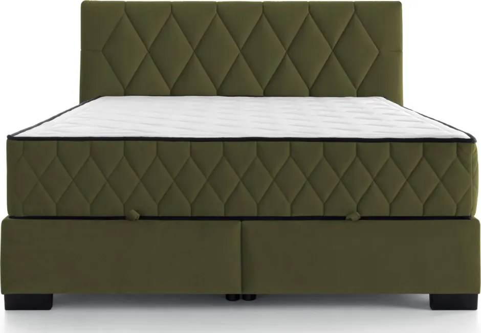 Posteľ Reve 160x200 cm, machovo zelená látka