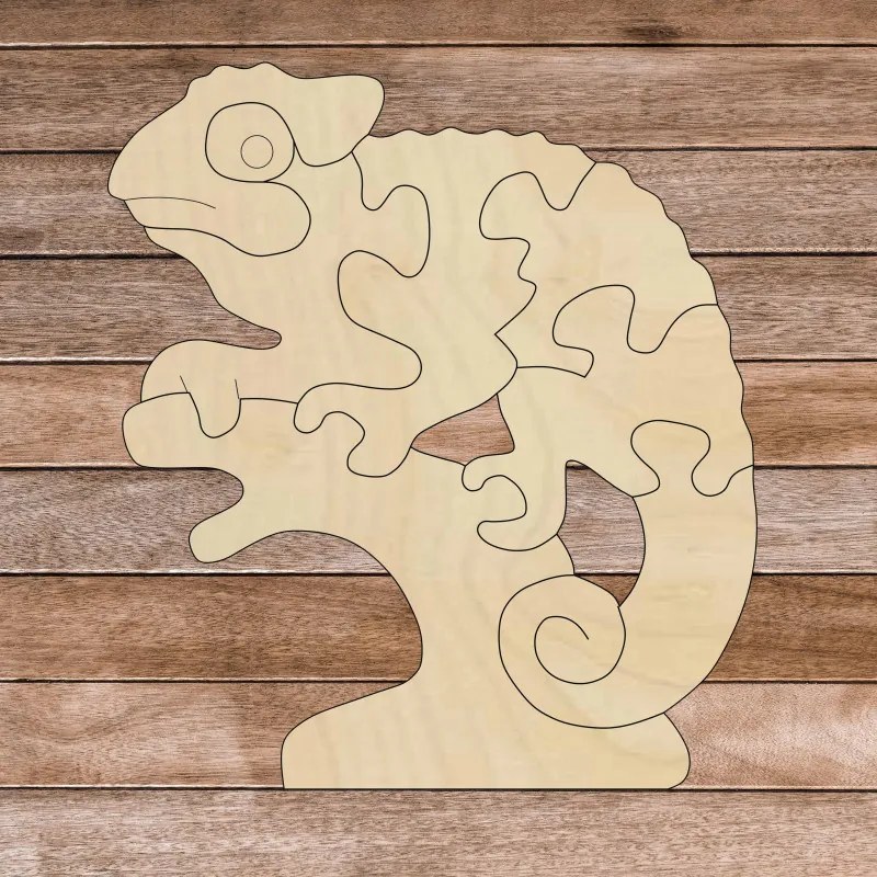 Drevená montessori vkladačka pre deti - CHAMELEÓN | SENTOP H014