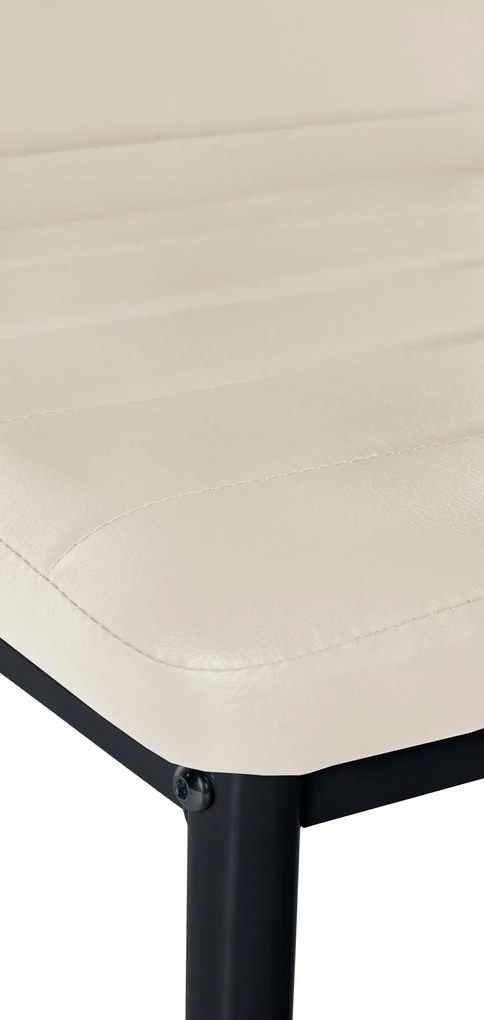 Jedálenská stolička Mayfair - koženka - Krémová