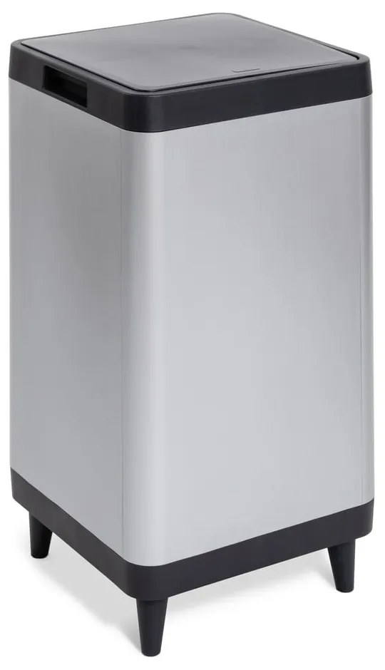 Dotykový plastový odpadkový kôš v striebornej farbe 80 l Berlino – DEA HOME