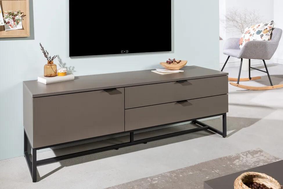 Moderný stolík pod TV X7 matná šedá 140cm