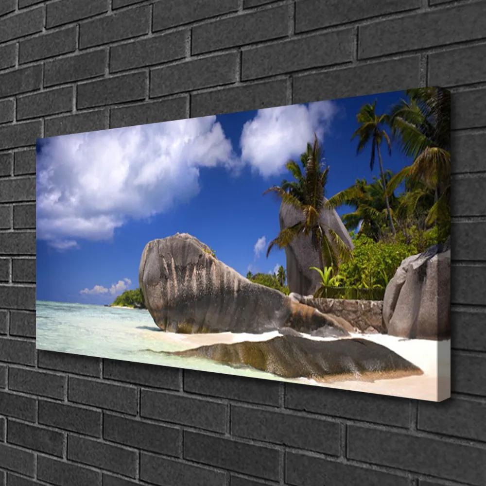 Obraz na plátne Skaly pláž príroda 120x60 cm