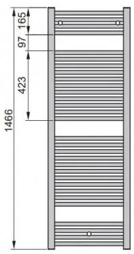 ZEHNDER Virando radiátor 1466 x 600 mm tepelný výkon 794 W biela RAL 9016 AB-150-060