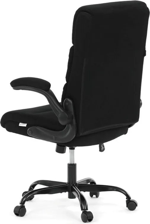 KA-K3104 BK, Komfortné kancelárske kreslo, čierna látka, čierny plast
