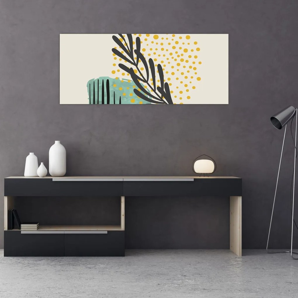 Obraz - Abstraktné listy N⁰3 (120x50 cm)