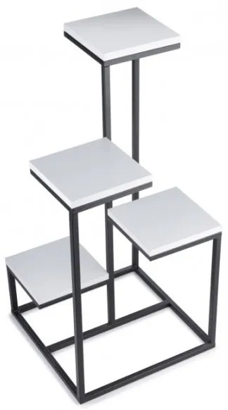 Stojan na kvety KASKADA 79x40 čierna/biela