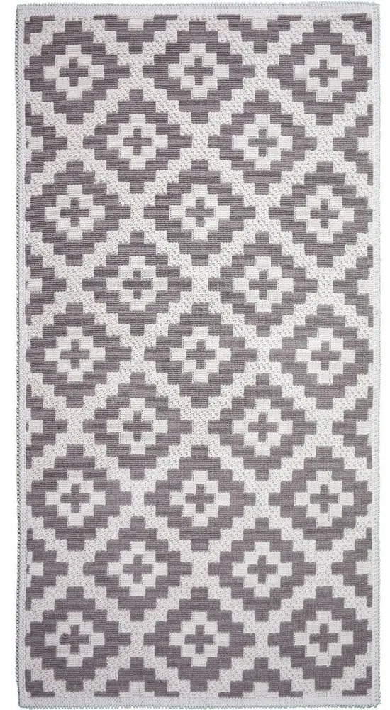 Béžový bavlnený koberec Vitaus Art, 100 x 150 cm