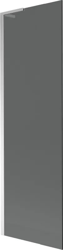 Mexen Next L, 1-krídlová vaňová zástena 60 x 150 cm, 6mm šedé sklo, chrómový profil, 895-060-000-03-40-01