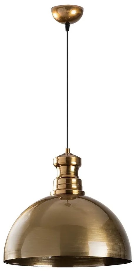 Závesné svietidlo v zlatej farbe s kovovým tienidlom ø 40 cm Vamp – Opviq lights