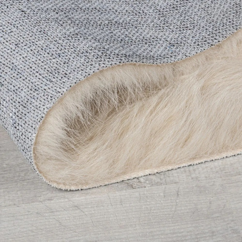 Krémová syntetická kožušina 160x230 cm Waffle Faux Fur – Flair Rugs