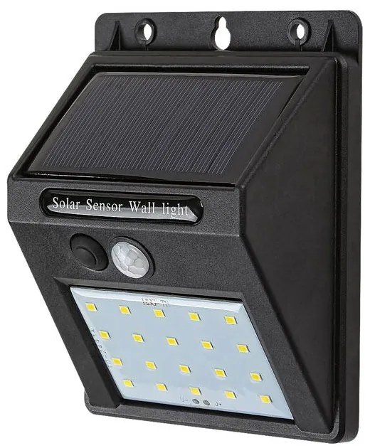 RABALUX LED solárne nástenné svietidlo so senzorom OSTRAVA, 1,3W, denné biele, IP44