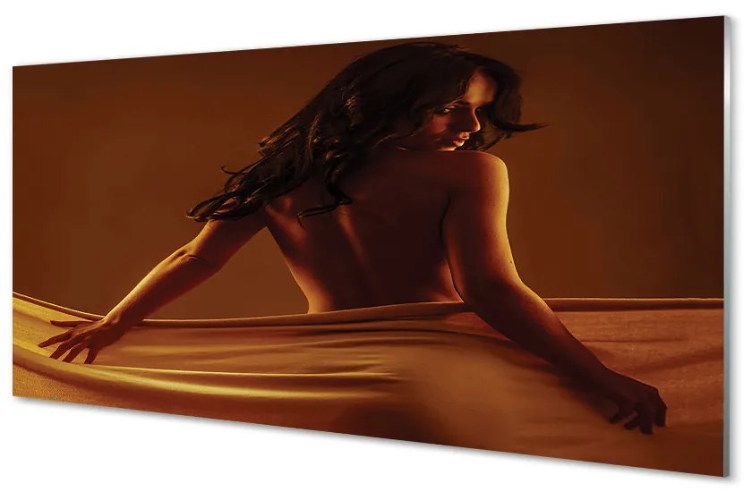 Nástenný panel  Žena s materiálom 120x60 cm