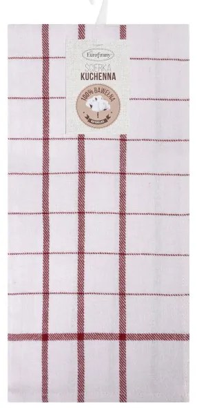 Sada kuchynských utierok CHECK červená