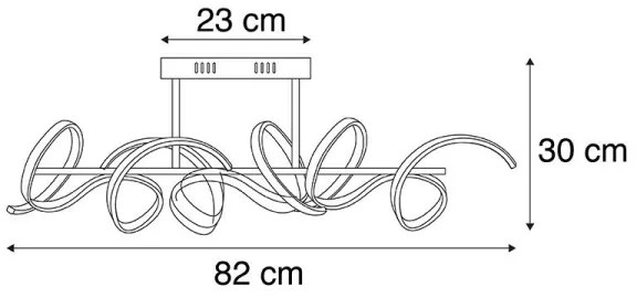 Leuchten Direkt 19032-21 - LED Stmievateľný prisadený luster CURLS LED/25,8W/230V