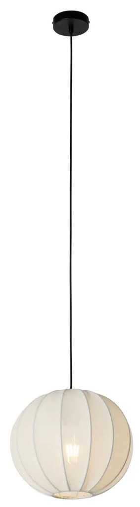 Japonská závesná lampa biela hodvábna 30 cm - Plu