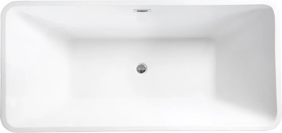 Besco Akrylátová voľne stojaca vaňa Evita BW 160x80 BESCO-Typ výpuste: Click-Clack s prepadom, grafit, BESCO-Rozmery: 160x80, BESCO-Farba: Biela/čier…