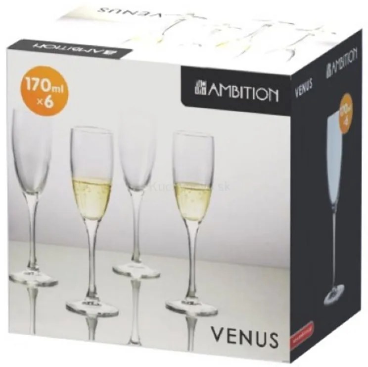 AMBITION Venus sada pohárov na šampanské 170 ml