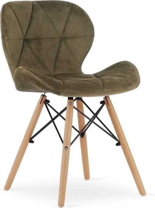 Zamatové kreslo LAGO - béžové Farba: Béžová